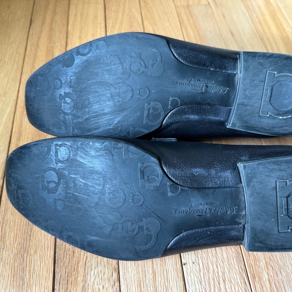 Salvatore Ferragamo Men’s Black Leather Bit Loafers – Size 10.5 2E (Wide) main image 6